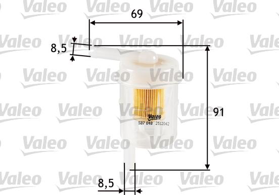 Valeo 587048 - Fuel filter car-mod.net