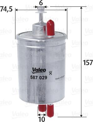 Valeo 587029 - Fuel filter car-mod.net