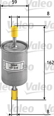 Valeo 587028 - Fuel filter car-mod.net