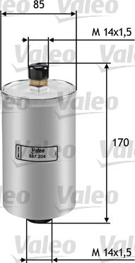 Valeo 587204 - Fuel filter car-mod.net