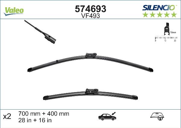 VALEO 574693 - Wiper Blade car-mod.net