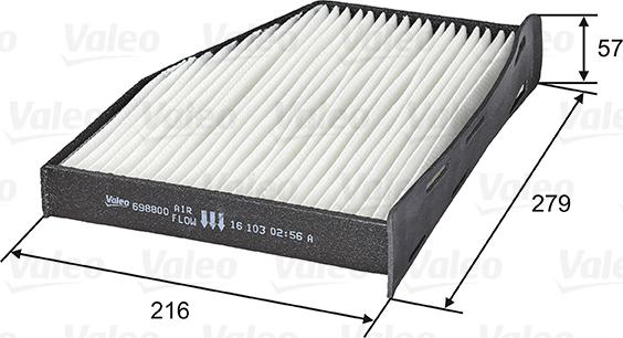 Valeo 698800 - Filter, interior air car-mod.net
