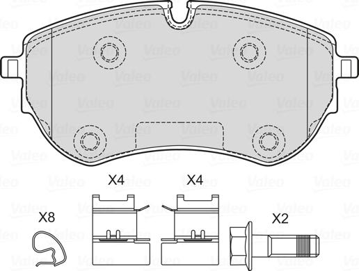 Valeo 601749 - Brake Pad Set, disc brake car-mod.net