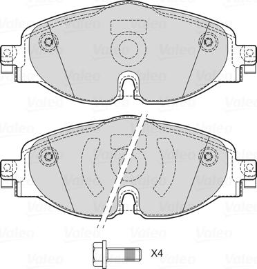 Valeo 601702 - Brake Pad Set, disc brake car-mod.net