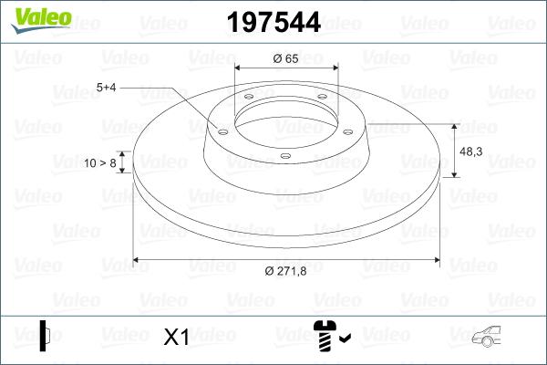 Valeo 197544 - Brake Disc car-mod.net