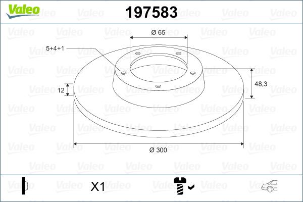Valeo 197583 - Brake Disc car-mod.net