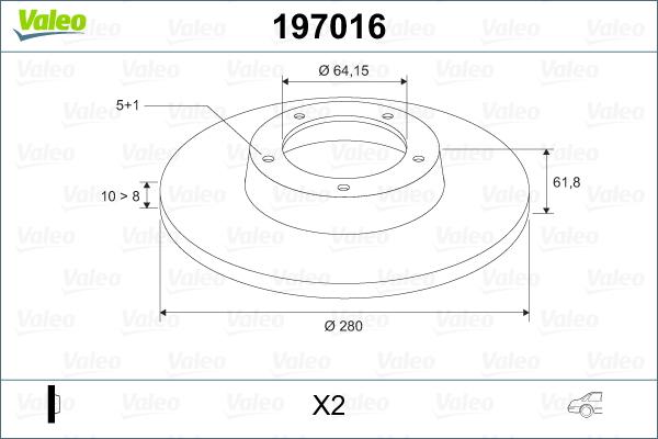 Valeo 197016 - Brake Disc car-mod.net