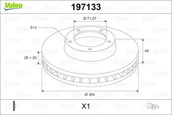 Valeo 197133 - Brake Disc car-mod.net