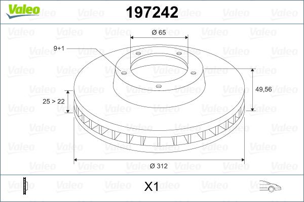 Valeo 197242 - Brake Disc car-mod.net