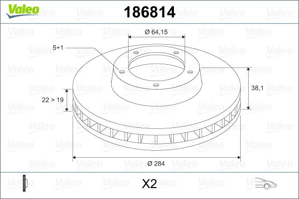 Valeo 186814 - Brake Disc car-mod.net