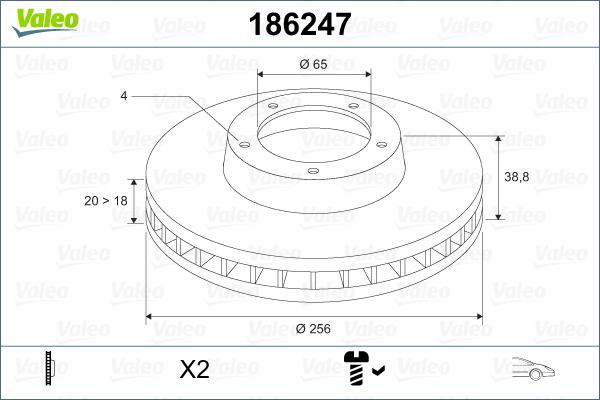Valeo 186247 - Brake Disc car-mod.net