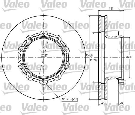 Valeo 187070 - Brake Disc car-mod.net