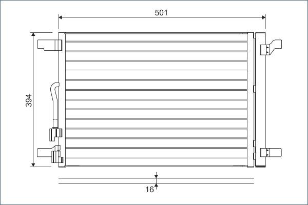 Valeo 814301 - Condenser, air conditioning car-mod.net