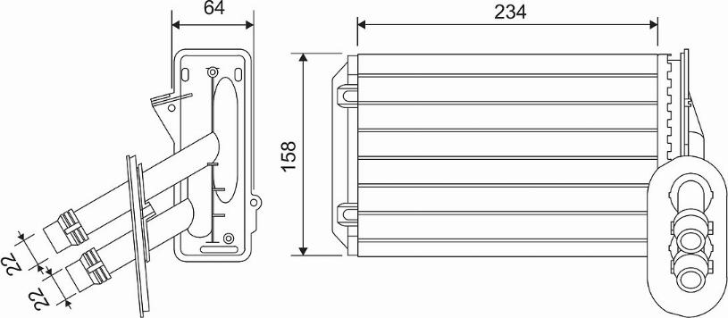 Valeo 811501 - Heat Exchanger, interior heating car-mod.net