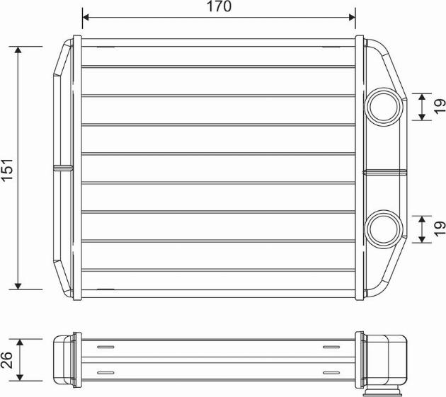 Valeo 811582 - Heat Exchanger, interior heating car-mod.net