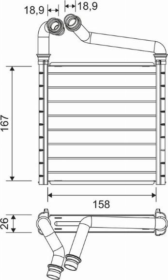 Valeo 811633 - Heat Exchanger, interior heating car-mod.net