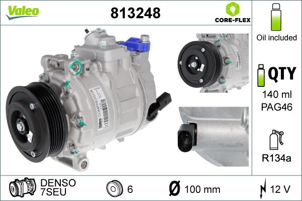 Valeo 813248 - Compressor, air conditioning car-mod.net