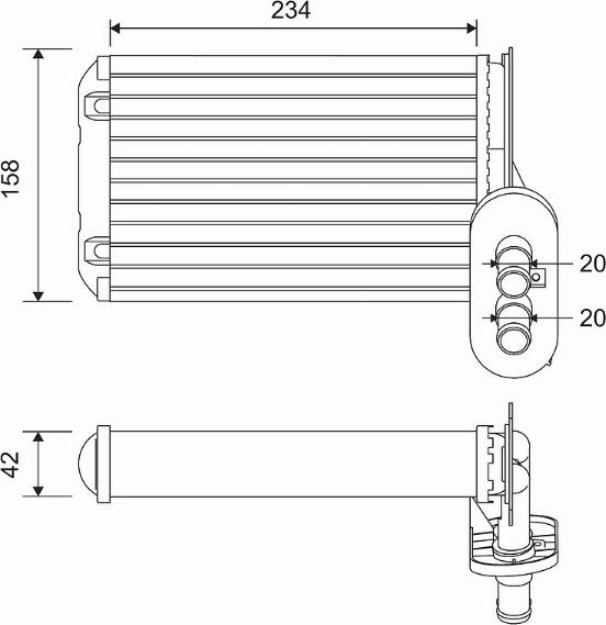 Valeo 812030 - Heat Exchanger, interior heating car-mod.net