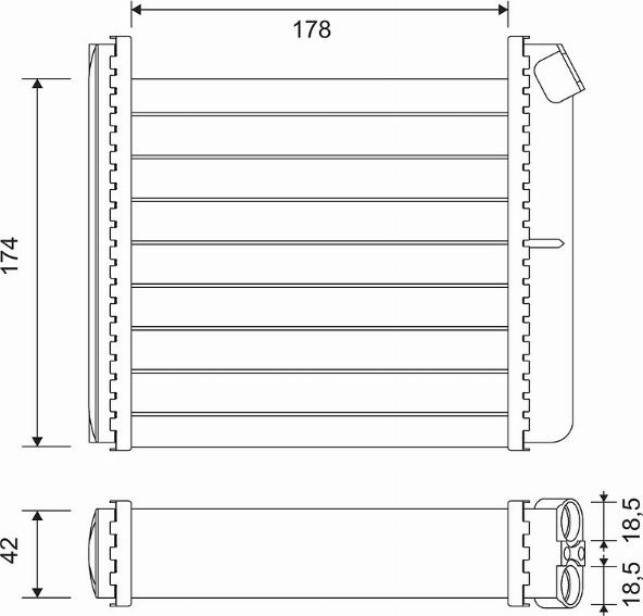 Valeo 812120 - Heat Exchanger, interior heating car-mod.net