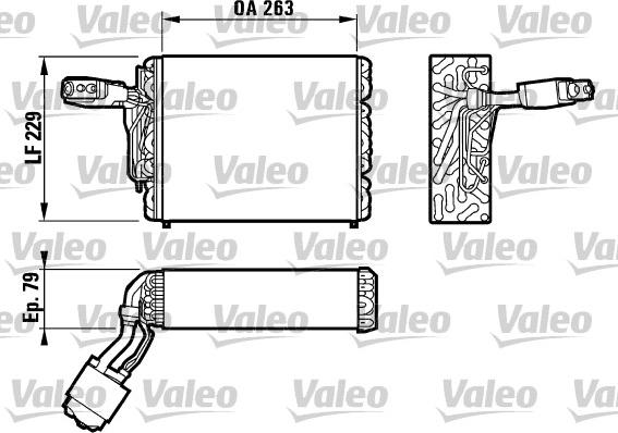 Valeo 817031 - Evaporator, air conditioning car-mod.net