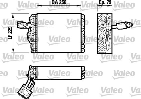 Valeo 817032 - Evaporator, air conditioning car-mod.net