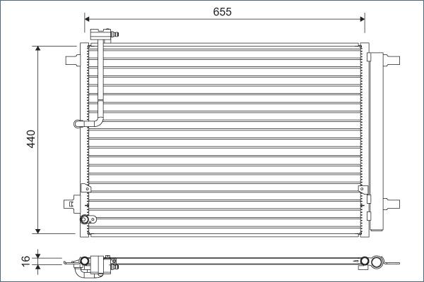 Valeo 822633 - Condenser, air conditioning car-mod.net