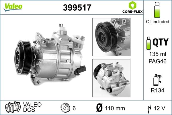 Valeo 399517 - Compressor, air conditioning car-mod.net