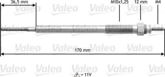 Valeo 345154 - Glow Plug car-mod.net