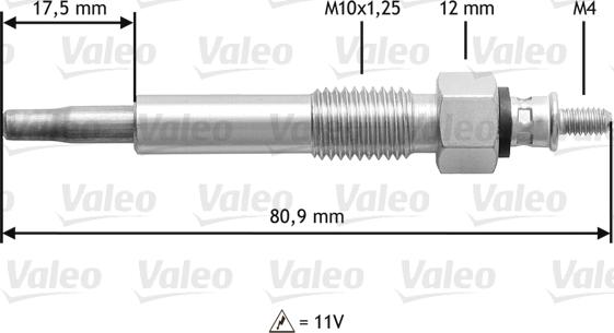 Valeo 345 160 - Glow Plug car-mod.net