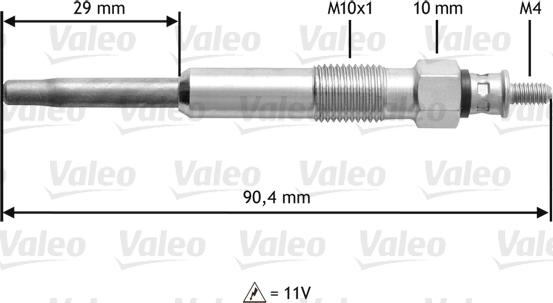 Valeo 345101 - Glow Plug car-mod.net