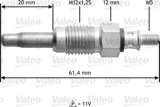 Valeo 345108 - Glow Plug car-mod.net