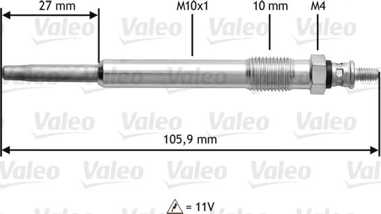 Valeo 345103 - Glow Plug car-mod.net