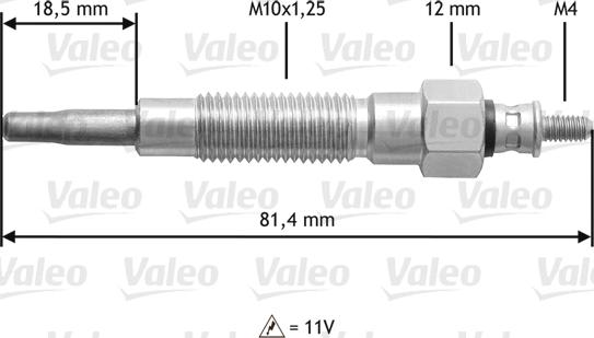 Valeo 345126 - Glow Plug car-mod.net