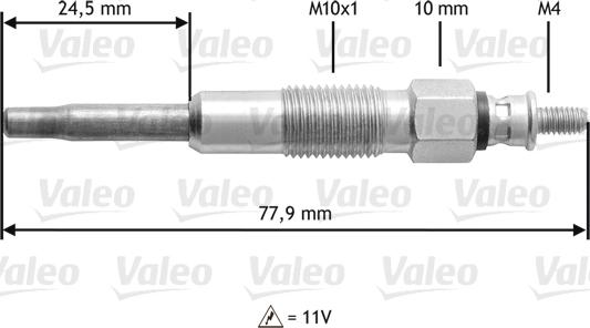 Valeo 345128 - Glow Plug car-mod.net