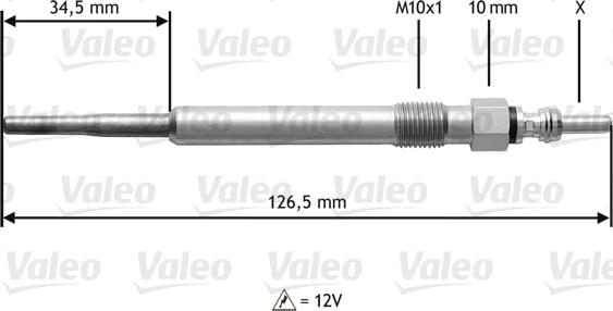Valeo 345122 - Glow Plug car-mod.net