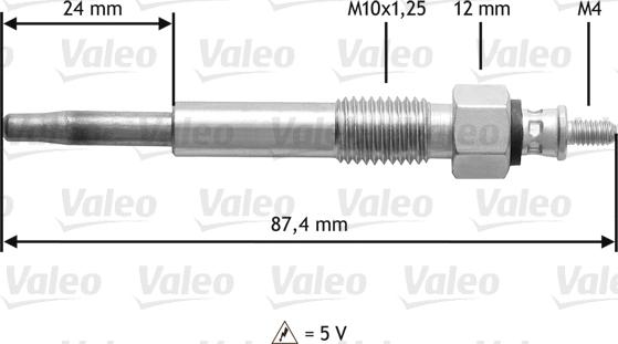 Valeo 345 176 - Glow Plug car-mod.net