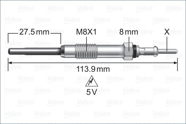 Valeo 345223 - Glow Plug car-mod.net