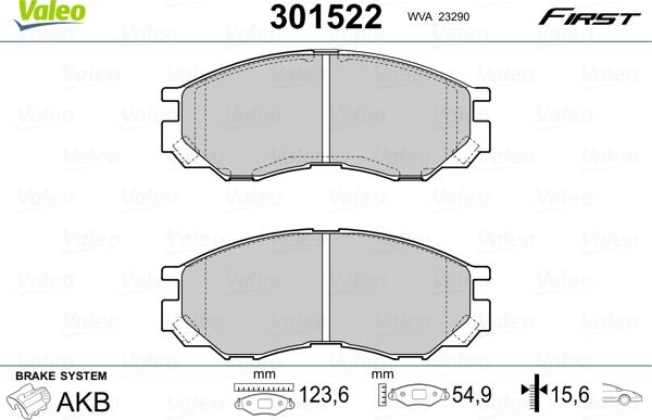 4U 37603MT - Brake Pad Set, disc brake car-mod.net