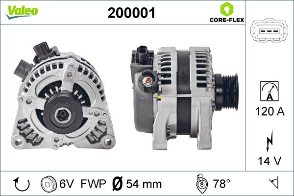 VALEO 200001 - Alternator car-mod.net
