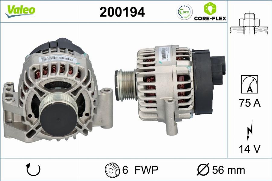 Valeo 200194 - Alternator car-mod.net