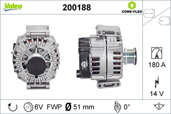 Valeo 200188 - Alternator car-mod.net