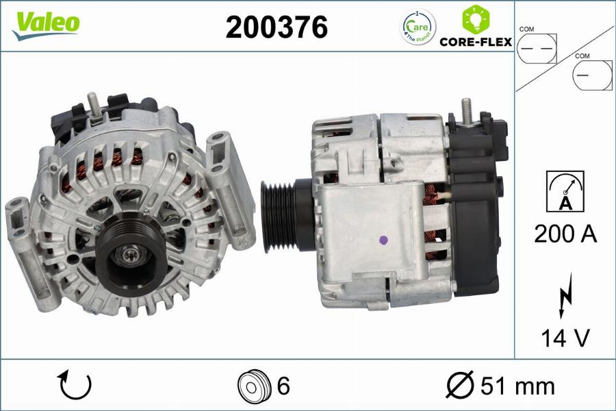 Valeo 200376 - Alternator car-mod.net