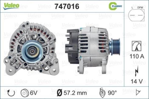 Valeo 747016 - Alternator car-mod.net