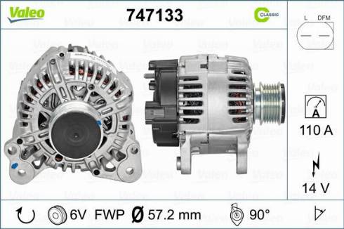 Valeo 747133 - Alternator car-mod.net