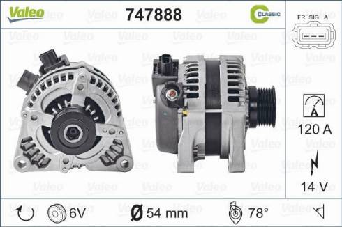 VALEO 747888 - Alternator car-mod.net