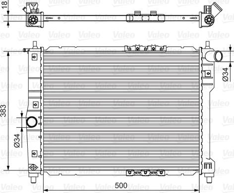 Valeo 701544 - Radiator, engine cooling car-mod.net