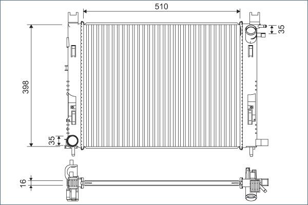 Valeo 701120 - Radiator, engine cooling car-mod.net