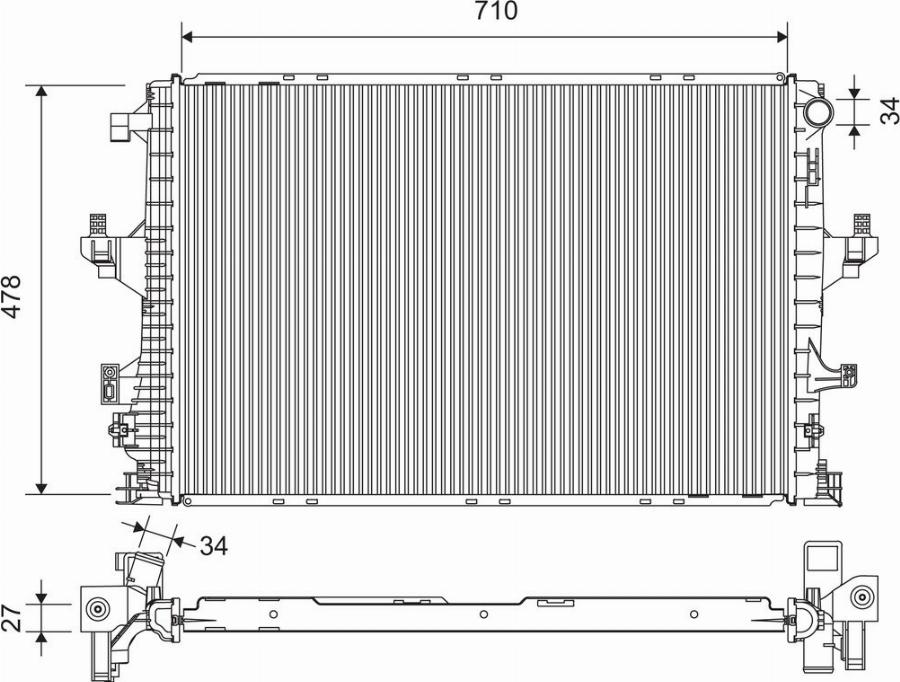 CARRO 879106320 - Radiator, engine cooling car-mod.net