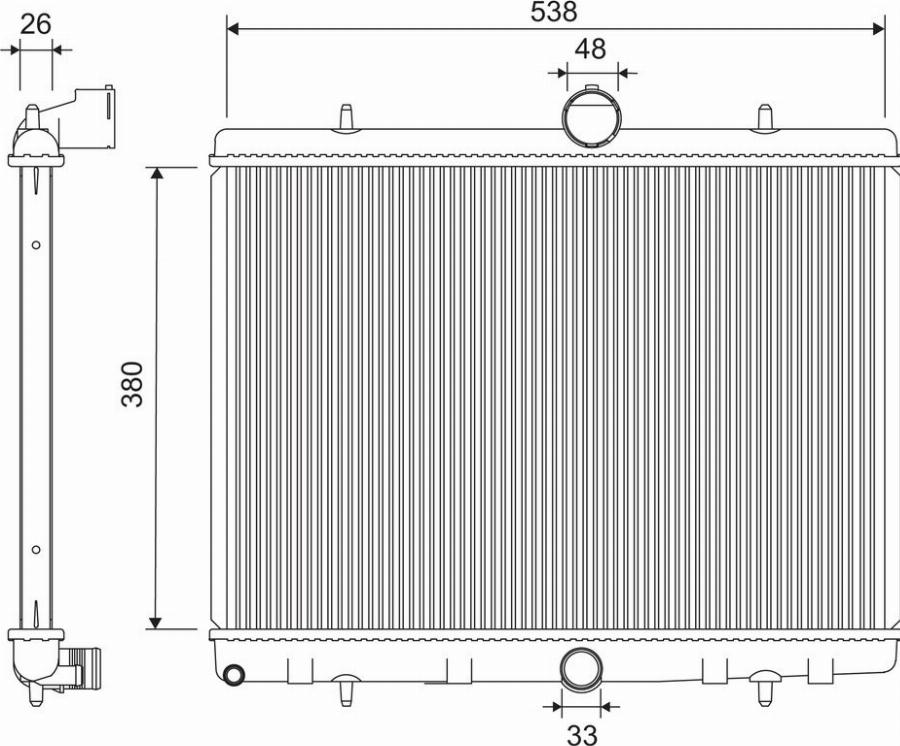 Valeo 701207 - Radiator, engine cooling car-mod.net
