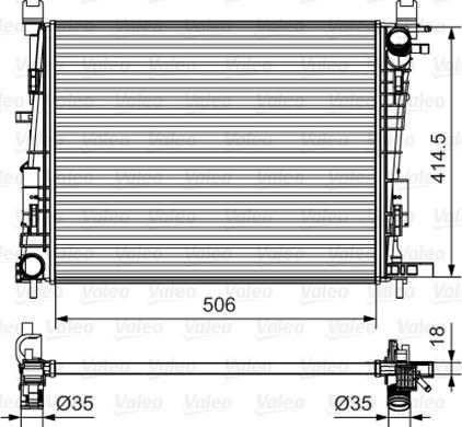 Valeo 735634 - Radiator, engine cooling car-mod.net